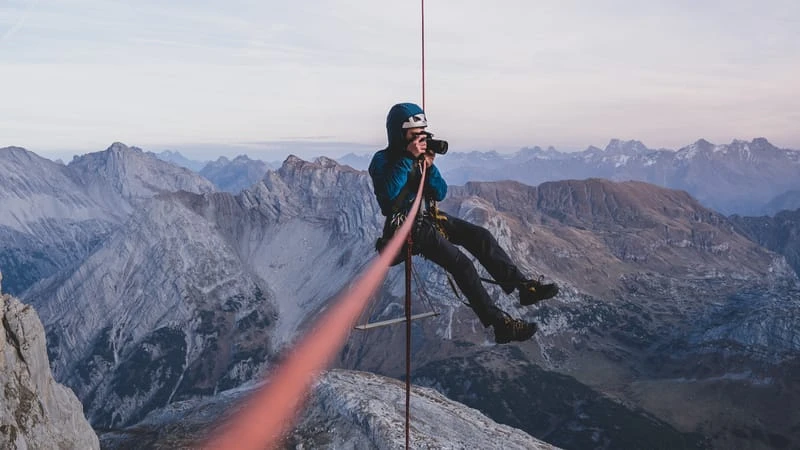 Paolo on location in Rote Wand, Austria. ©Enrico Veronese